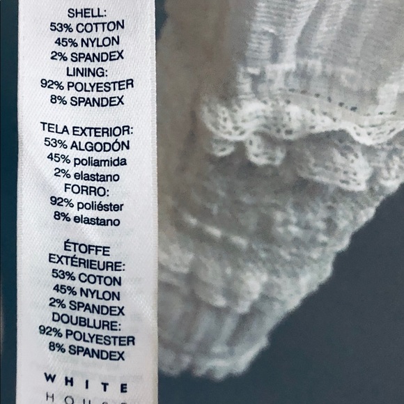 WHBM 3/4 Sleeve Ruffle Lace Knit Top - Picture 6 of 7